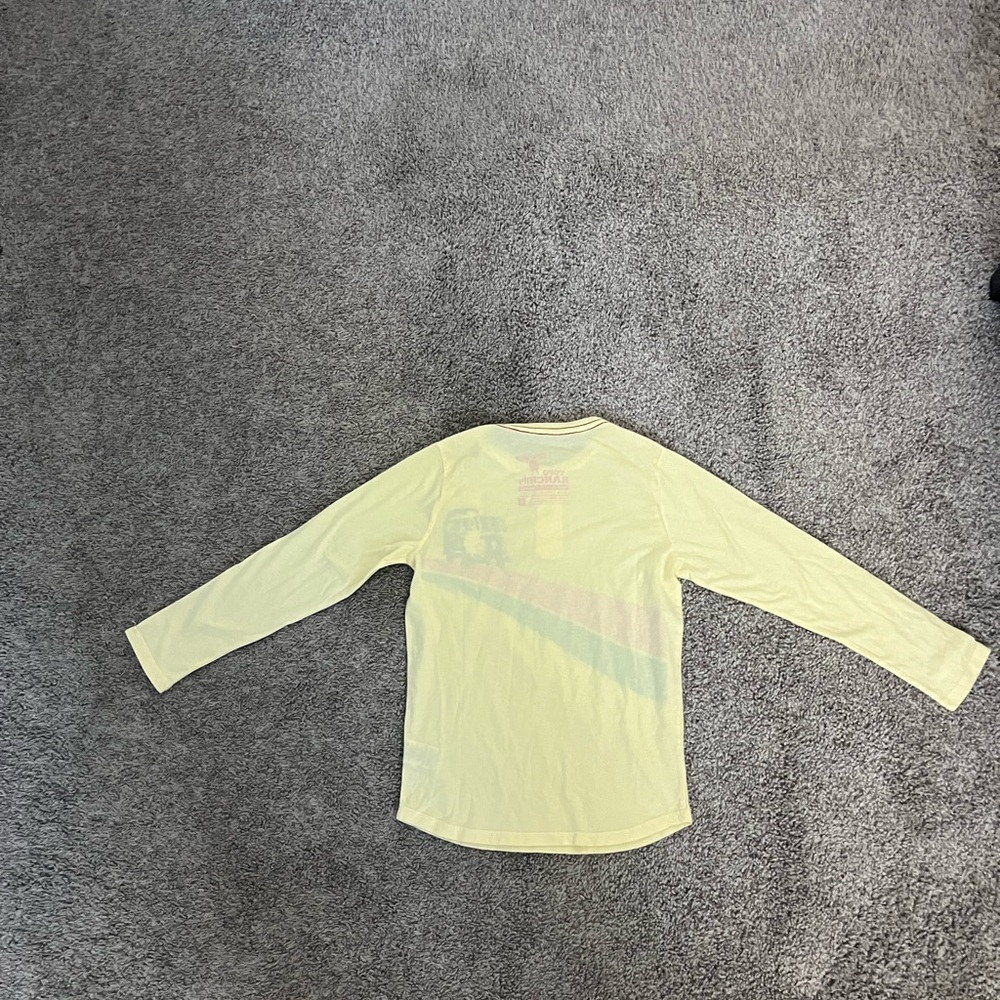 Topo Ranchito Yellow Henley Shirt Kids Size 8 Surf Style Retro Bus - Picture 6 of 6